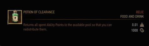 witcher 3 ability points|Potion of Clearance .